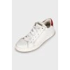 White leather sneakers
