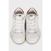 White leather sneakers