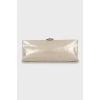 Leather clutch with crystals