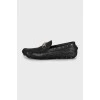 Men's moccasins with silver decor