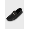 Men's moccasins with silver decor