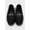 Men's moccasins with silver decor