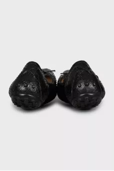 Snakeskin Square Toe Ballet Flats