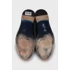 Men's black leather loafers