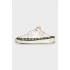 Open back sneakers