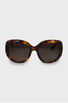 Brown sunglasses with decoration on the temples