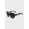 Brown sunglasses with decoration on the temples