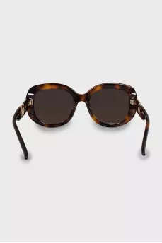 Brown sunglasses with decoration on the temples