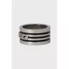 Wide ring with embossed logo