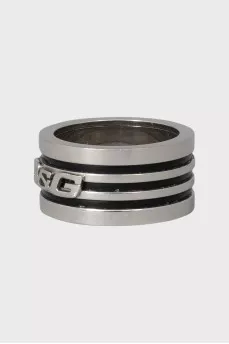Wide ring with embossed logo