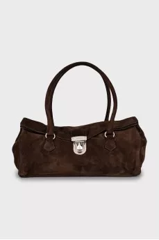 Brown suede bag
