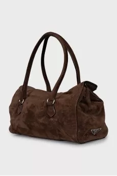 Brown suede bag