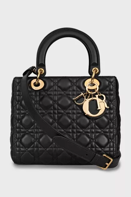Сумка Lady Dior чорного кольору