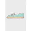 Espadrilles with multi-colored rhinestones