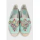 Espadrilles with multi-colored rhinestones