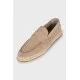 Beige suede espadrilles