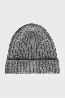 Cashmere hat in grey