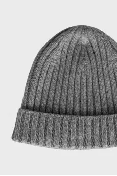 Cashmere hat in grey