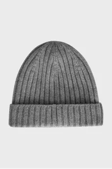 Cashmere hat in grey