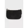 Black suede bag