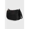 Black suede bag