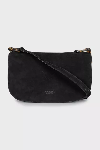 Black suede bag