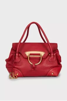 Red leather bag