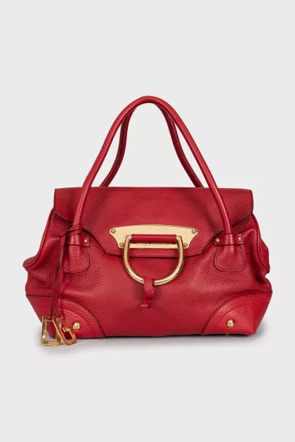 Red leather bag