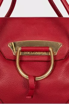 Red leather bag