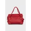 Red leather bag