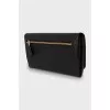 Leather wallet with logo