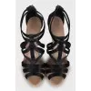 Platform sandals with stiletto heels