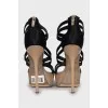 Platform sandals with stiletto heels
