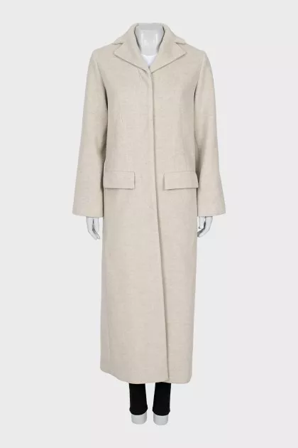 White wool coat