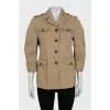 Beige jacket with 3/4 sleeves