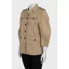 Beige jacket with 3/4 sleeves
