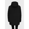 Jacket with hood and buttons