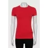 Red T-shirt with pocket