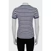 Striped T-shirt with brand logo