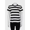 Striped T-shirt with embroidery