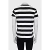 Striped T-shirt with embroidery