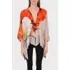 Silk tunic with lacing