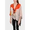 Silk tunic with lacing
