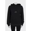 Hoodie with branded inscription