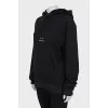 Hoodie with branded inscription
