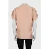 Silk blouse with raw edge