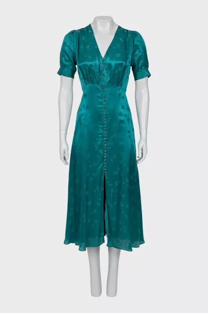Green Print Dress