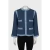 Jacket with denim inserts