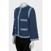 Jacket with denim inserts
