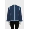 Jacket with denim inserts